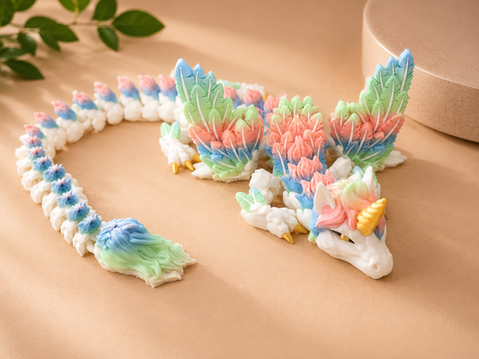 Regenbogen-Einhorn – Extra lange Flexi-Edition 🌈🦄✨