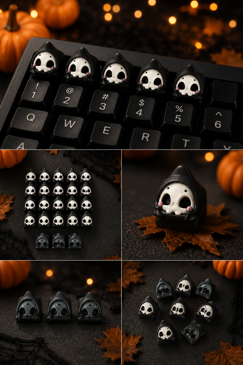 🎃 Spooky Halloween Keycaps 👻 4er Set