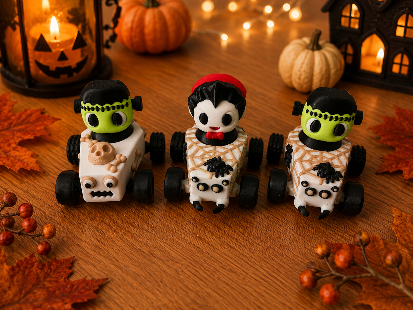 Haunted Hot Rods – gruselig-süße 3D-gedruckte Halloween-Flitzer