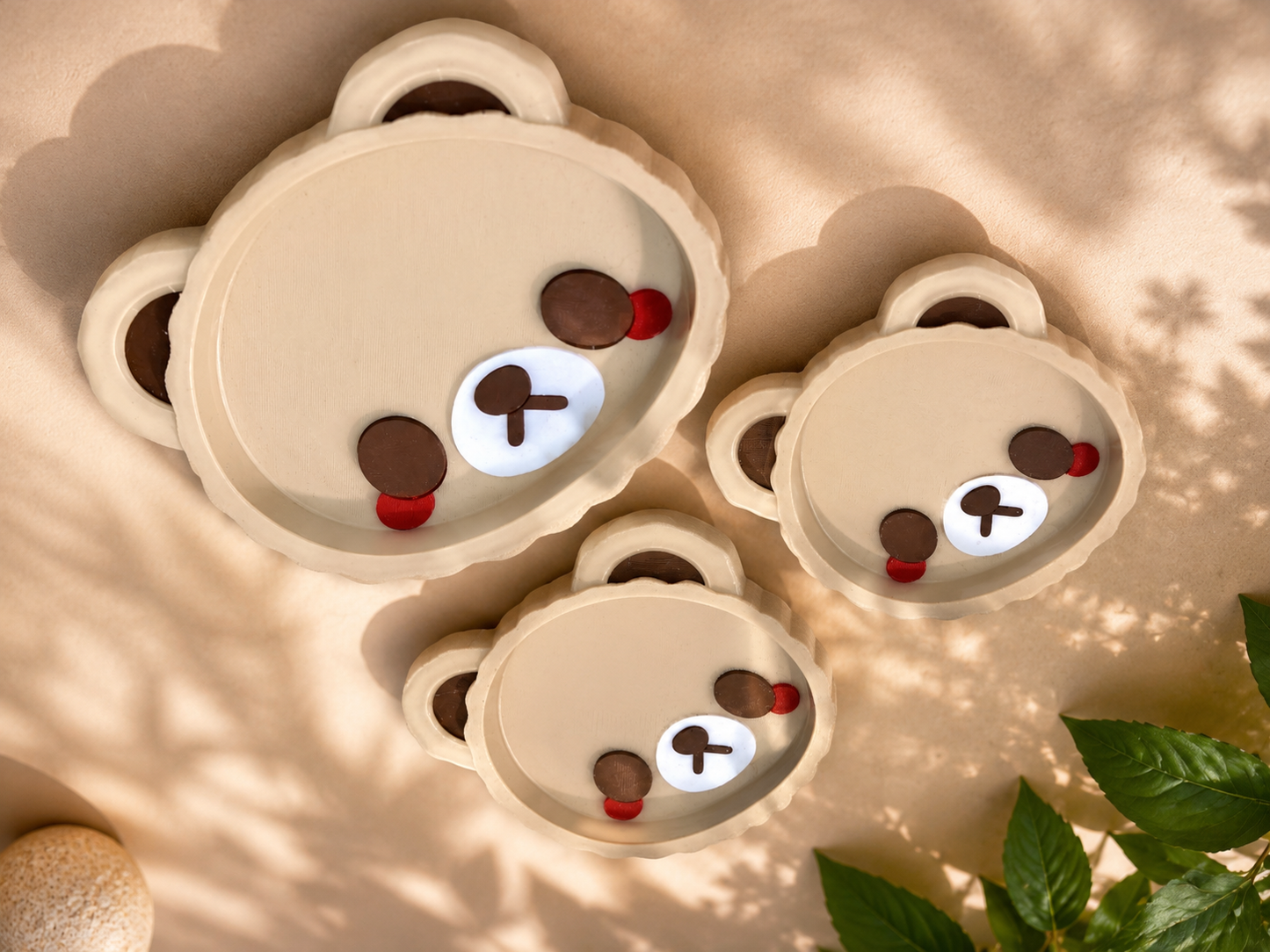 Bärchenfamilie mit Aufbewahrungsschale 🐻🍯✨