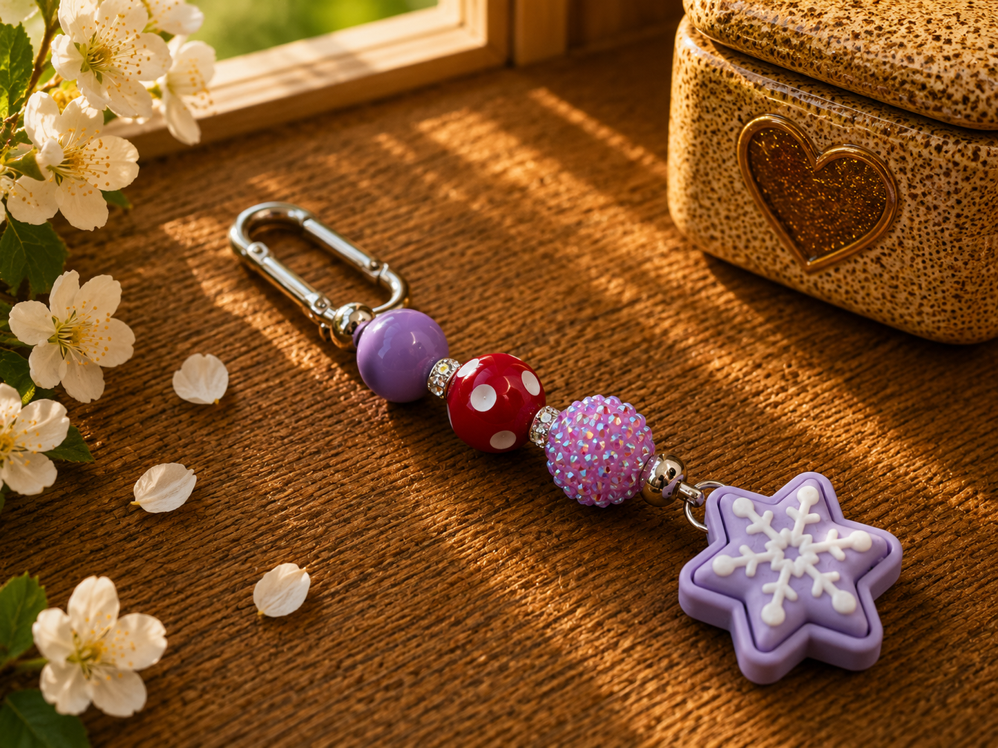 ✨ Handmade Keychain with Clicker – individual, high-quality & stress-relieving