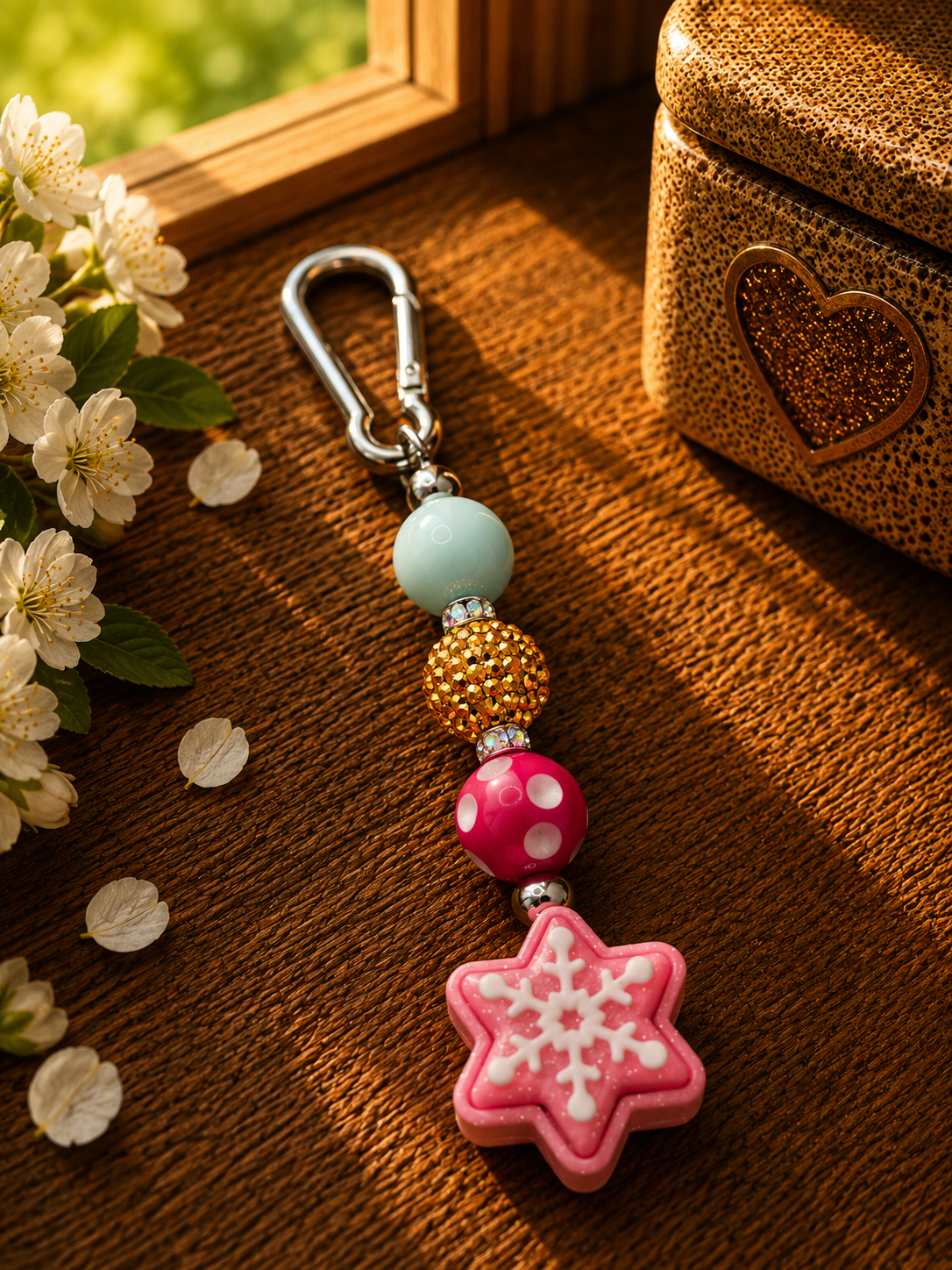 ✨ Handmade Keychain with Clicker – individual, high-quality & stress-relieving