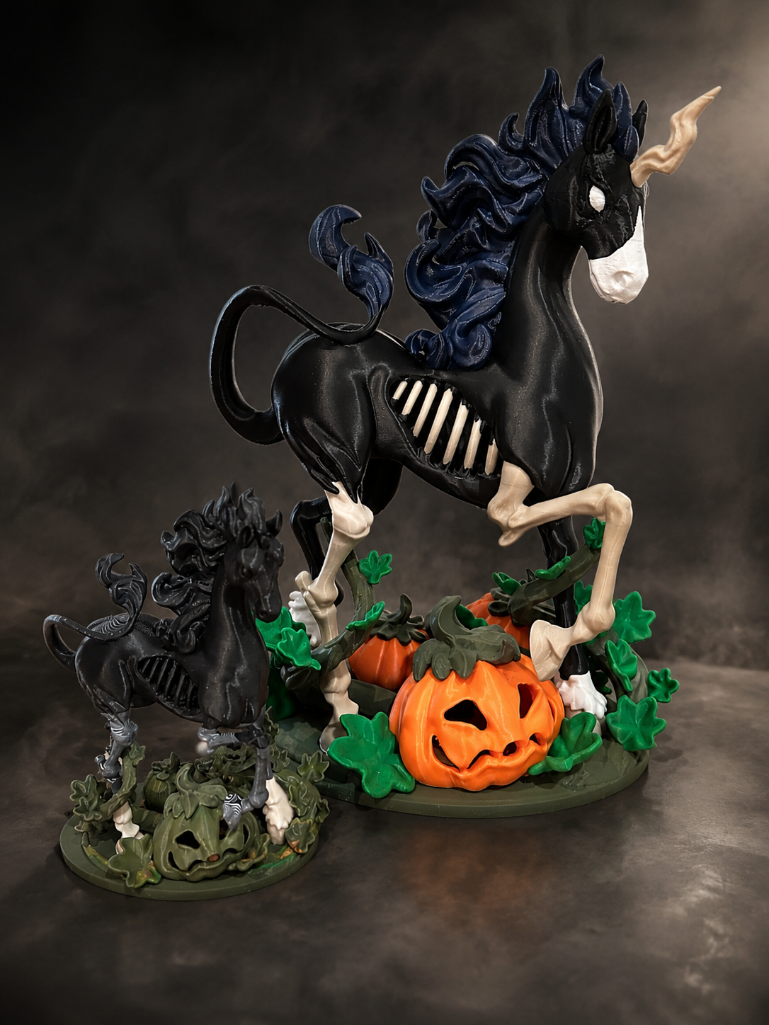 Bone Unicorn – leuchtende Halloween-Deko mit Kürbislichtern
